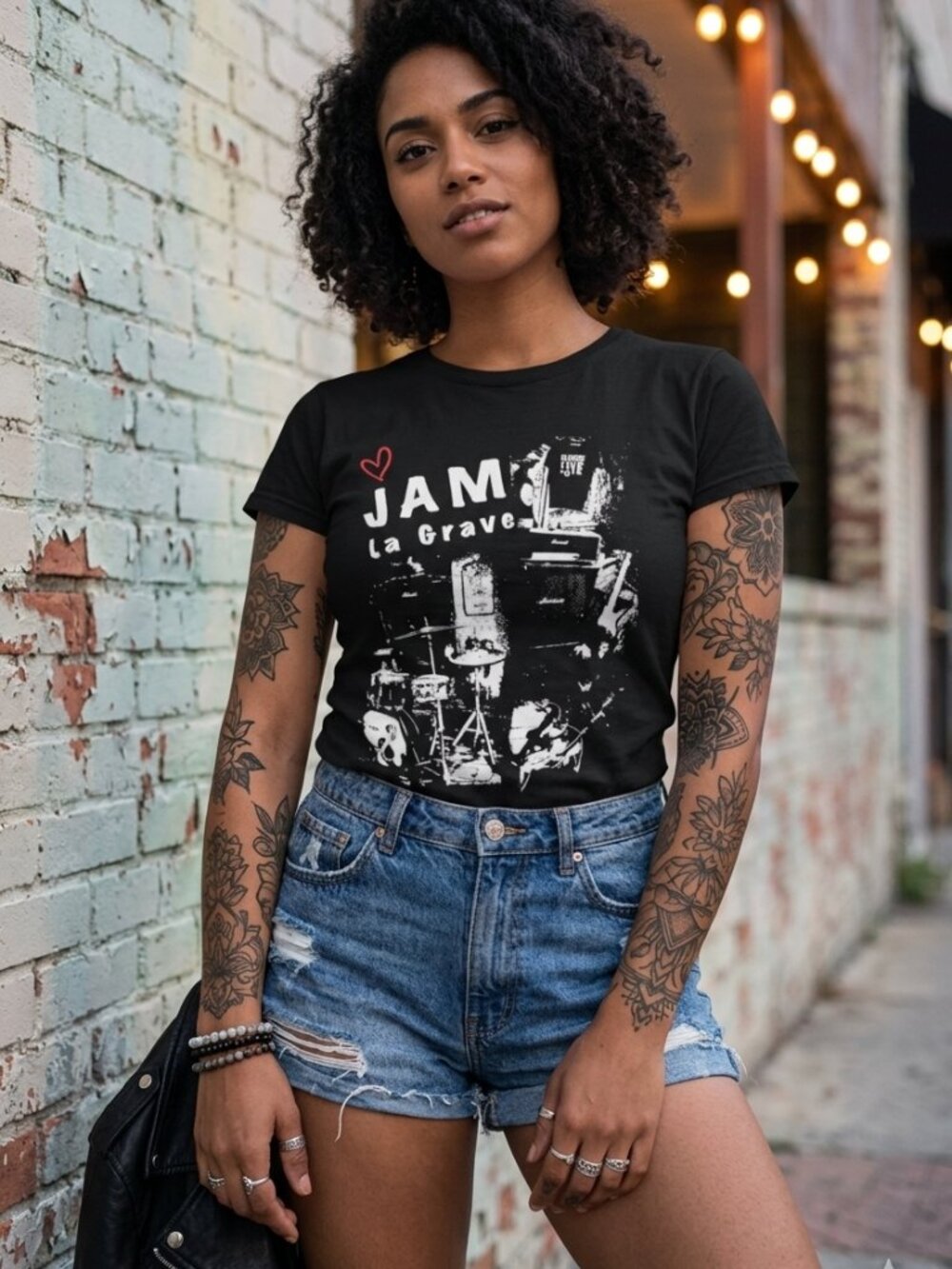 SOL'S Crusader Black Graphic Concert Tee T-Shirt "JAM la Grave" Size Medium